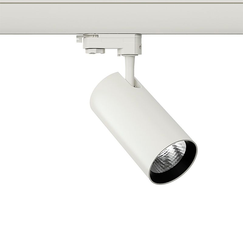 Weißer 3-Phasen-LED-Schienenstrahler Esmiralda, 30W, 4000K, Pro