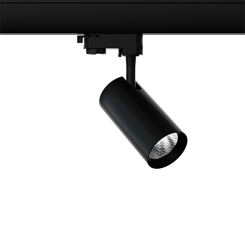 Schwarzer 3-Phasen-LED-Schienenstrahler Esmiralda, 30W, 4000K, Pro Schwarzer 3-Phasen-LED-Schienenstrahler Esmiralda, 30W, 4000K, Pro