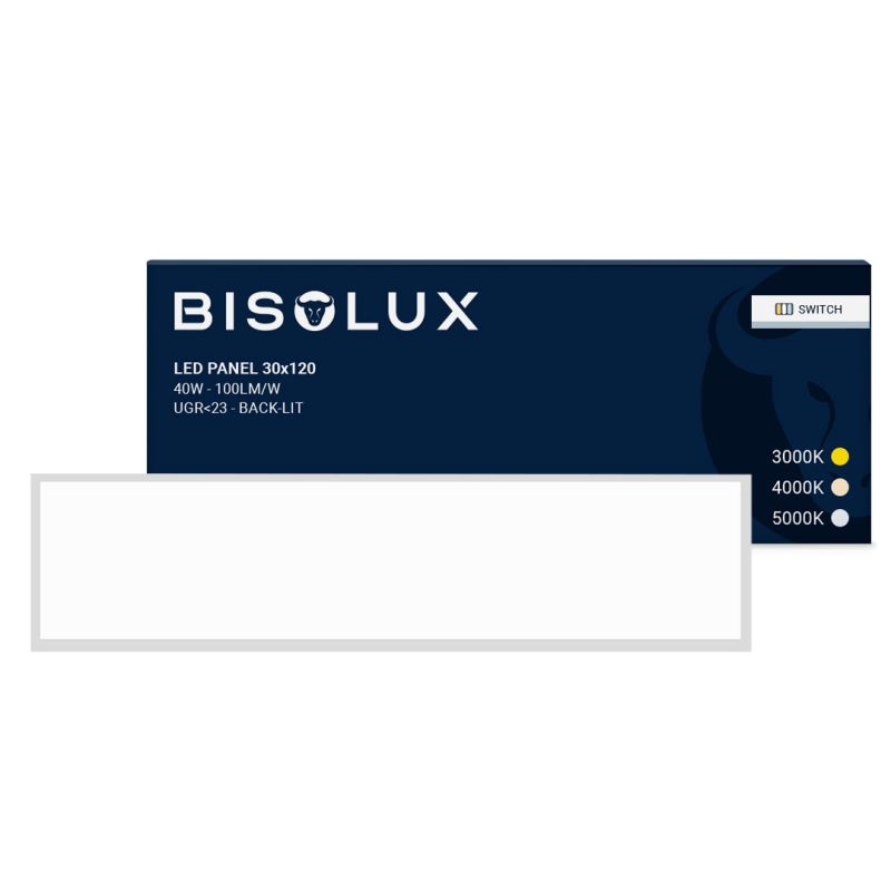 LED Panel 120x30 - 100 lm/W - UGR<23 - Einstellbares Weiß - Back-lit