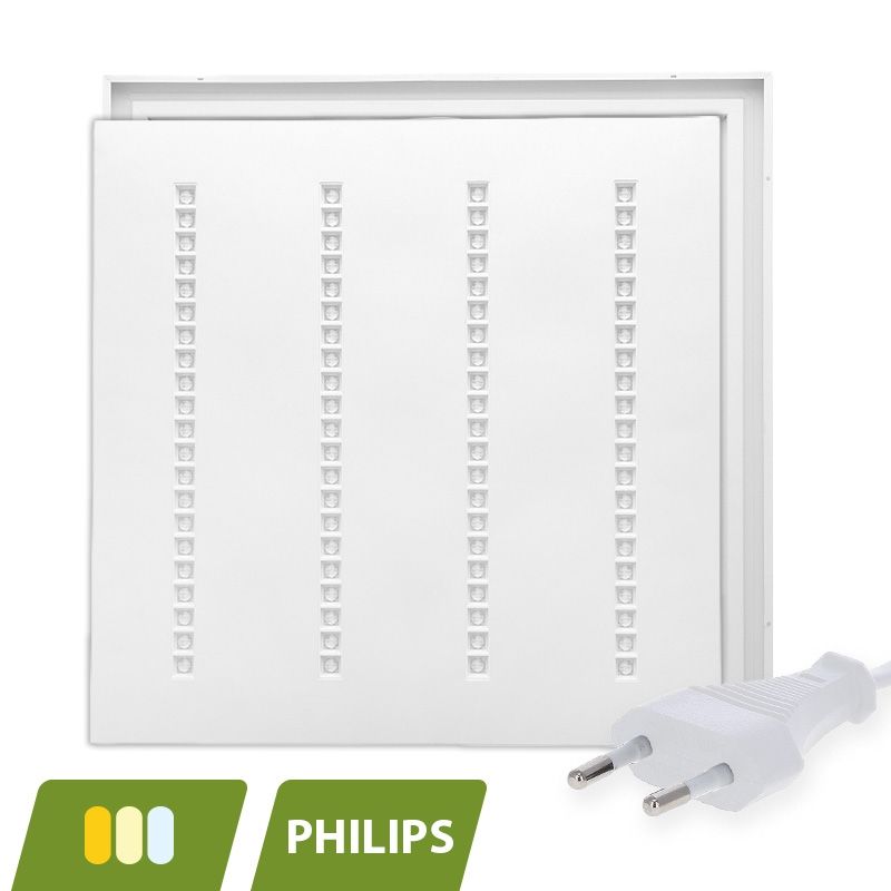 LED-Panel mit Lamellen 60x60 mm - 30 W - weißer Schalter - UGR <16 LED-Panel mit Lamellen 60x60 mm - 30 W - weißer Schalter - UGR <16