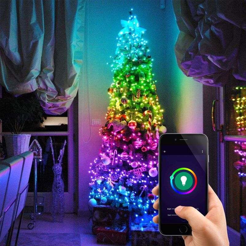 App steuerbare Weihnachtsbeleuchtung, 9,9 Meter mit 100 LEDs App steuerbare Weihnachtsbeleuchtung, 9,9 Meter mit 100 LEDs