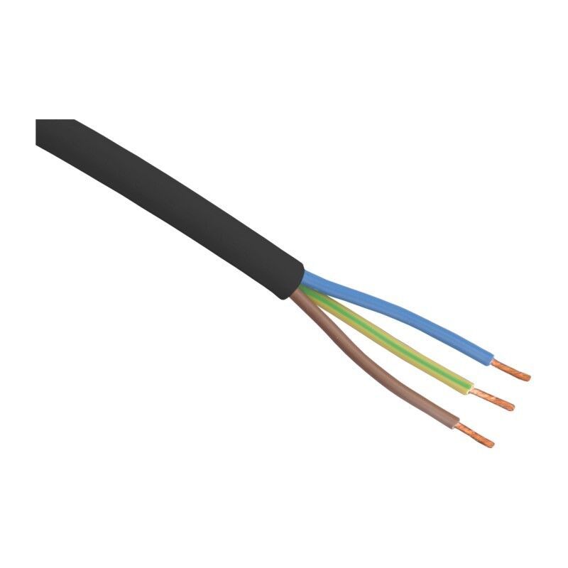 5 Meter Haushaltskabel VMVL 3 x 1,0 mm, schwarz 5 Meter Haushaltskabel VMVL 3 x 1,0 mm, schwarz