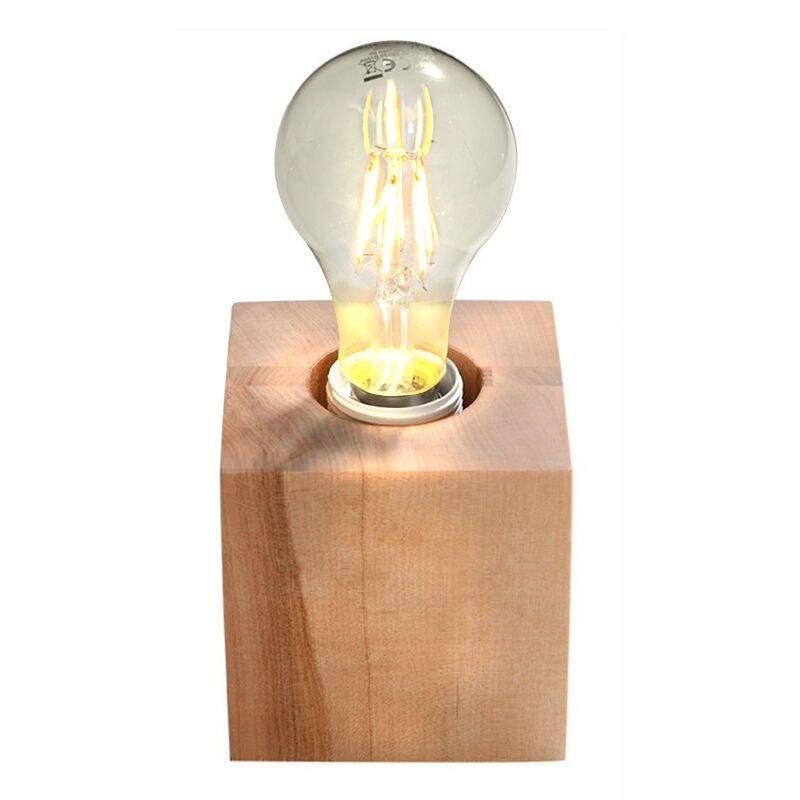 Holz Tischleuchte Braun, Anniko