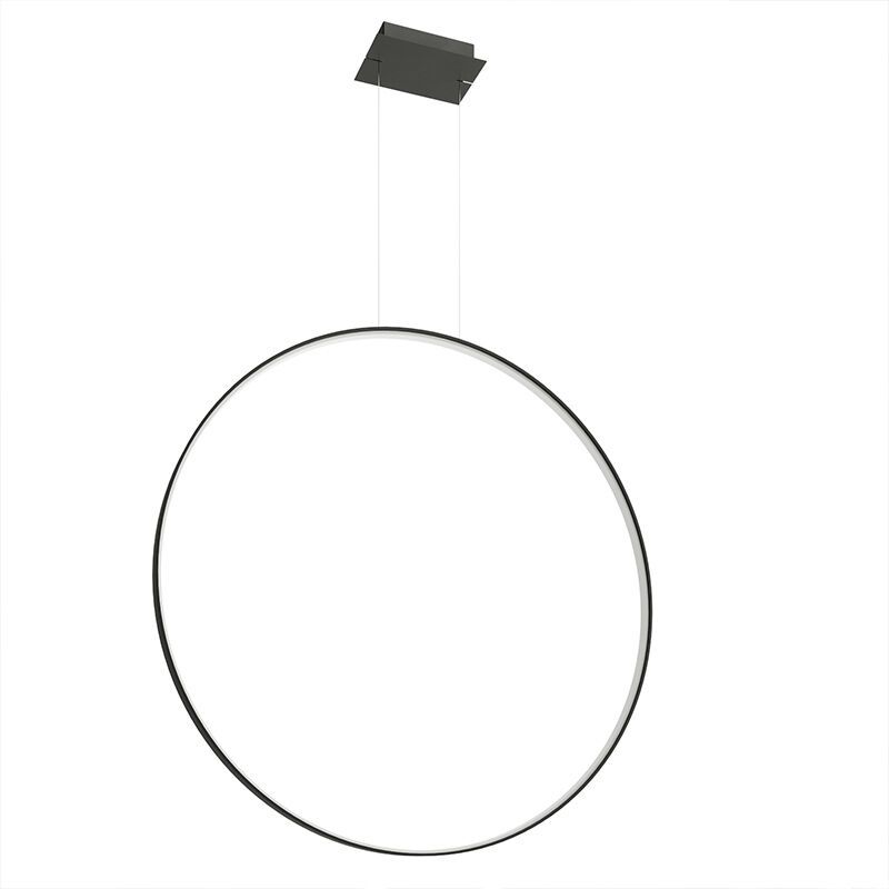 Aluminium Pendelleuchte Schwarz, Ringo, 70W, 3000K LED