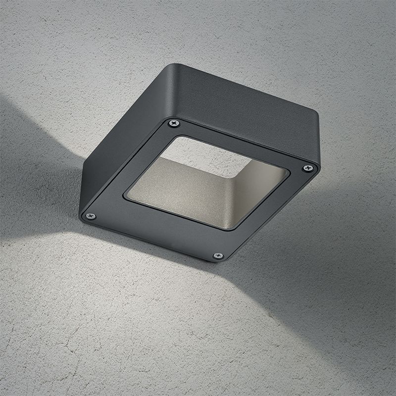 Anthrazit Außenleuchte Modern, Norton, 4,5W, 3000K LED, IP54 Anthrazit Außenleuchte Modern, Norton, 4,5W, 3000K LED, IP54