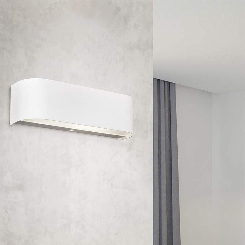 Weiße Up down Wandleuchte Glas, Tomaso, 3,1W, 3000K LED