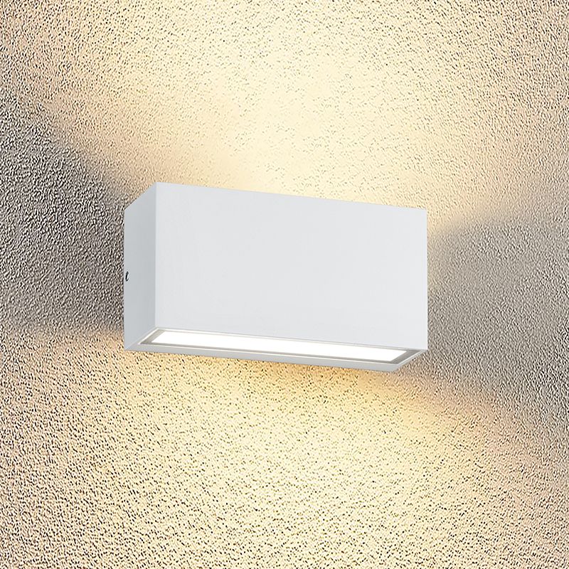 Weiße Außenleuchte Modern, Seby, 10W, 3000K LED, IP65