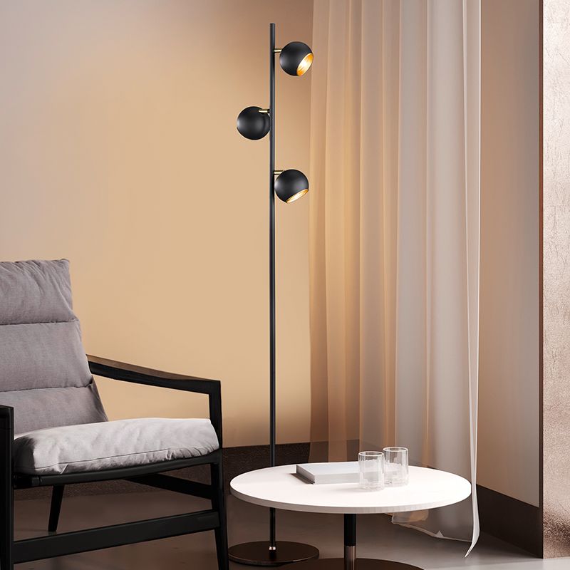 Schwarze Stehlampe Modern, Prato, mit Schalter