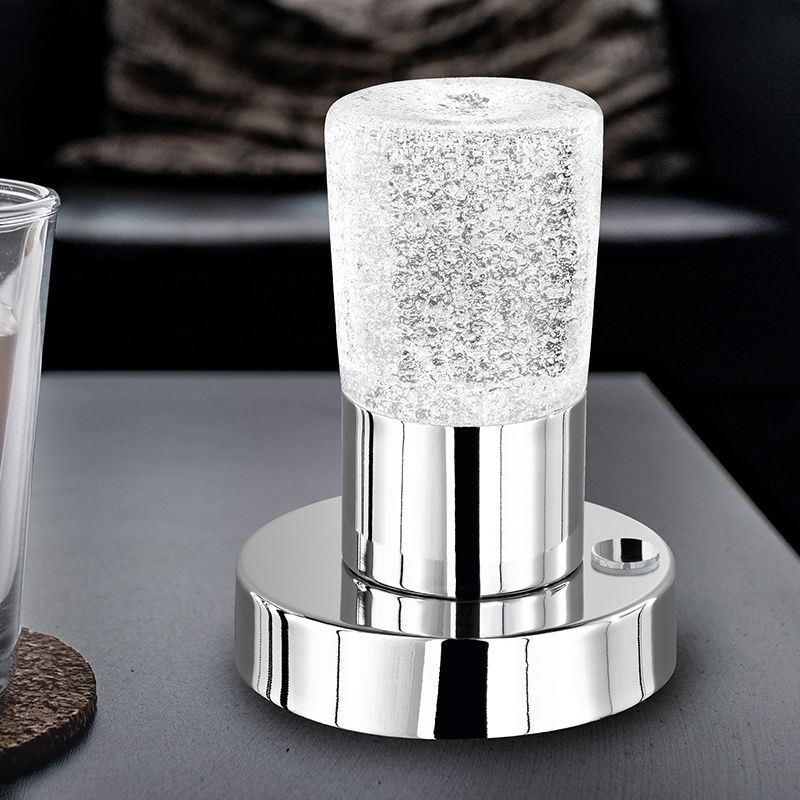 Chrom Tischleuchte Antik, Merle, 4,3W, 3000K LED, mit Schalter
