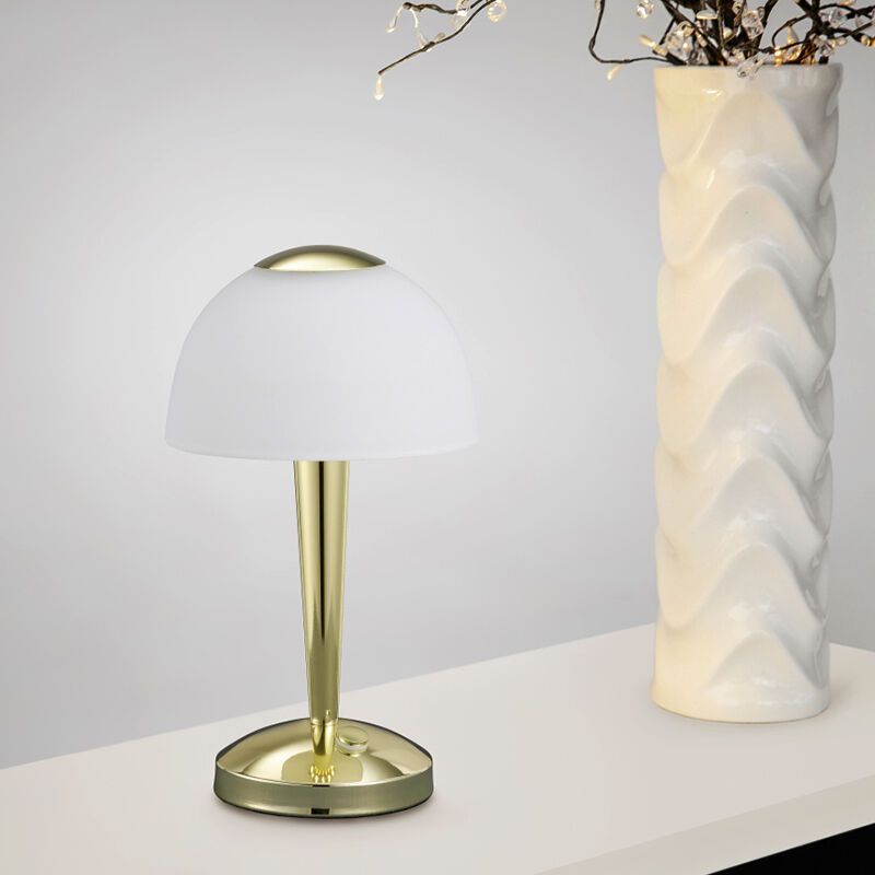 Messing Tischleuchte Antik, Daphne, 4W, 3000K LED, mit Schalter