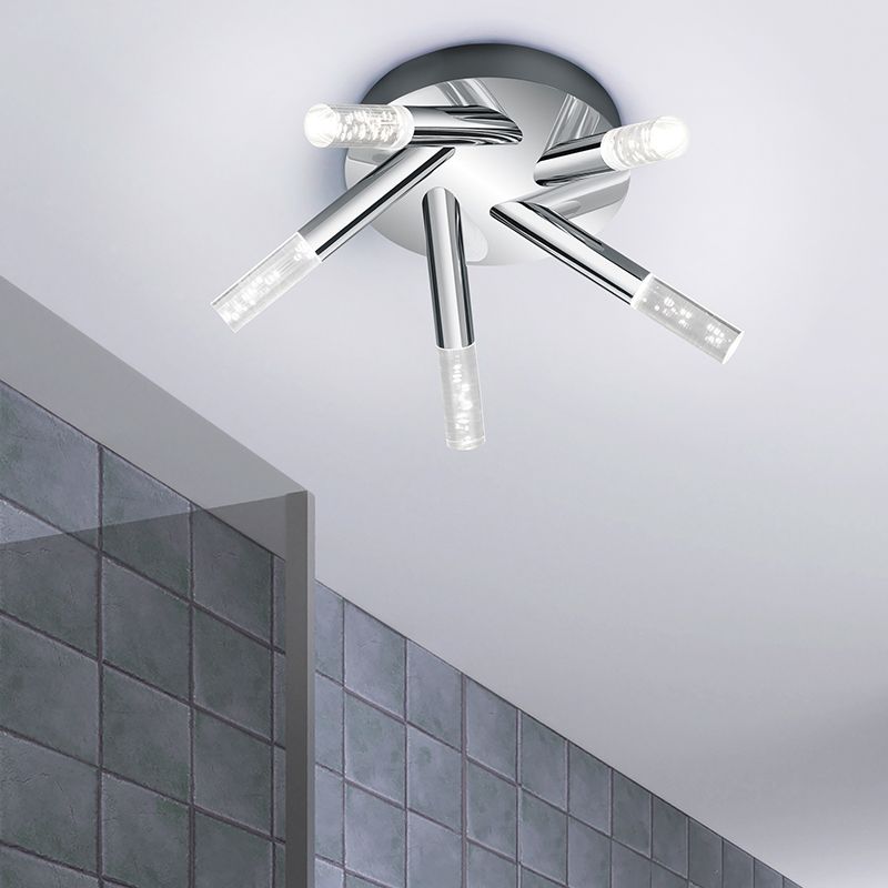 Chrom Badezimmer Deckenleuchte Design, Delfina, 3,1W, 3000K LED, IP44 Chrom Badezimmer Deckenleuchte Design, Delfina, 3,1W, 3000K LED, IP44