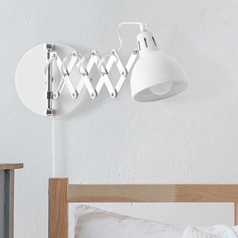 Chrom Wandleuchte Industrial, Yemaya, mit Schalter