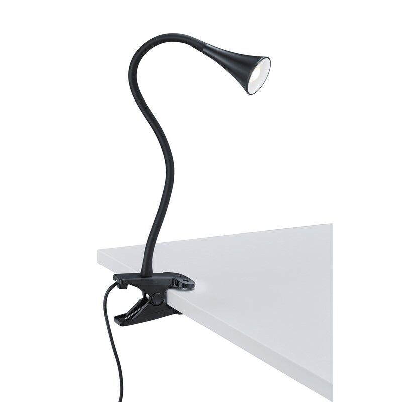 Schwarze Klemmspot Kunststoff, Yelaisa, 3W, 3000K LED, mit Schalter Schwarze Klemmspot Kunststoff, Yelaisa, 3W, 3000K LED, mit Schalter