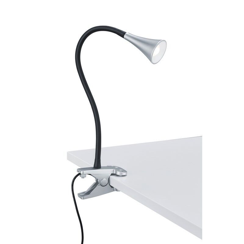 Graue Klemmspot Kunststoff, Yelaisa, 3W, 3000K LED, mit Schalter Graue Klemmspot Kunststoff, Yelaisa, 3W, 3000K LED, mit Schalter
