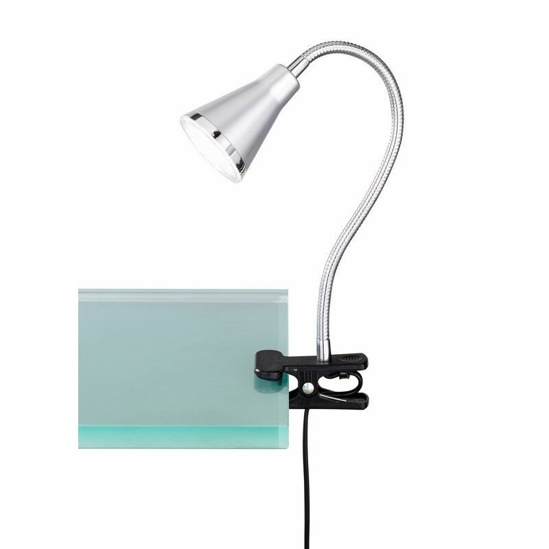 Silberne Klemmspot Kunststoff, Taimi, 3,8W, 3000K LED, mit Schalter