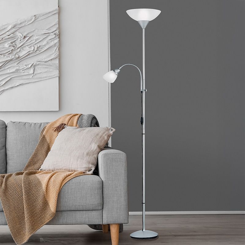 Graue Stehlampe Kunststoff, Pieter, mit Schalter Graue Stehlampe Kunststoff, Pieter, mit Schalter