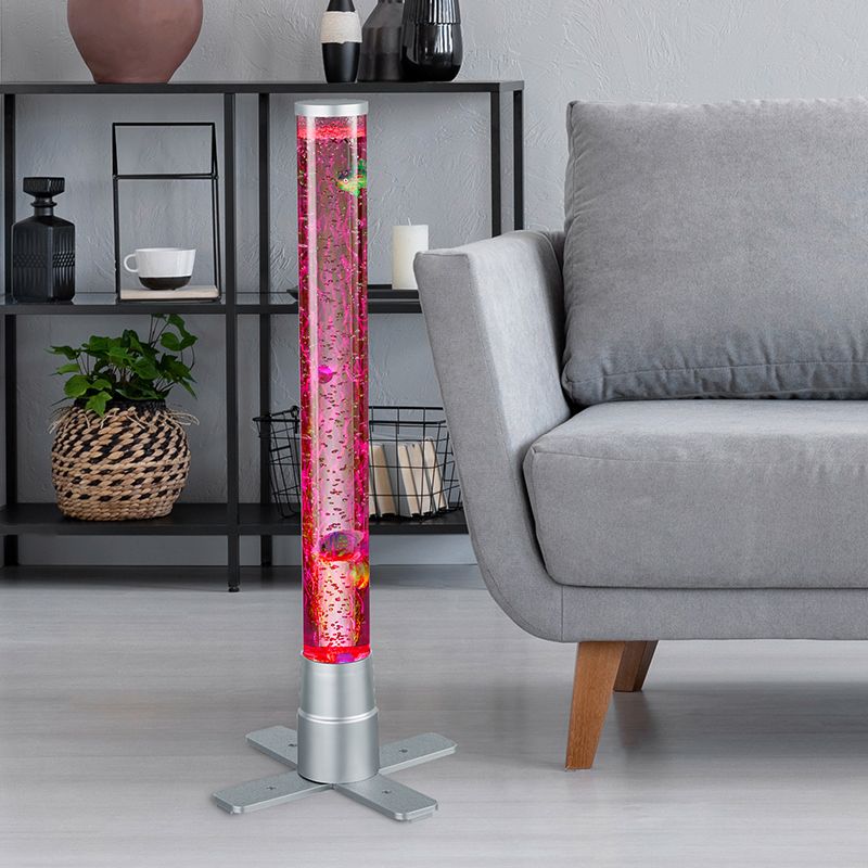 Silberne Kinderzimmer Tischleuchte Modern, Nautica, 2,4W, 3000K LED, mit Schalter