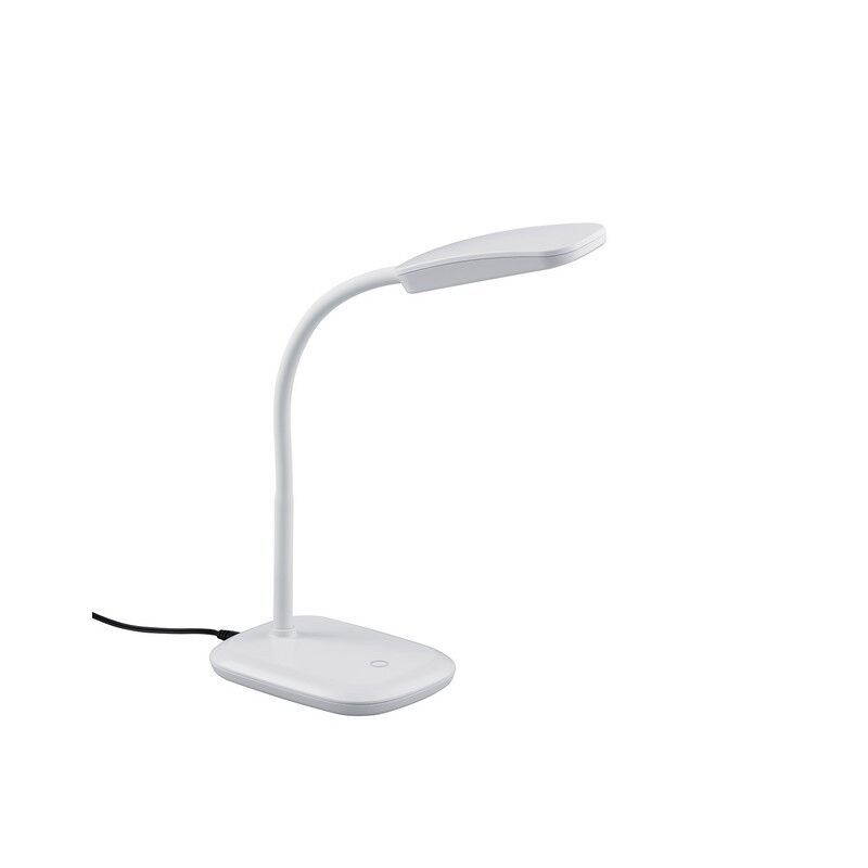 Weiße Schreibtischlampe Modern, Charlot, 3,5W, 3000K LED, mit Schalter