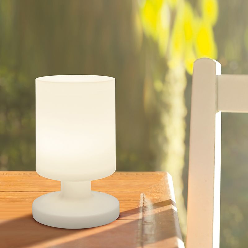Weiße Außen Tischleuchte Kunststoff, Wiesje, 1,5W, 3000K LED, IP44, mit Schalter Weiße Außen Tischleuchte Kunststoff, Wiesje, 1,5W, 3000K LED, IP44, mit Schalter