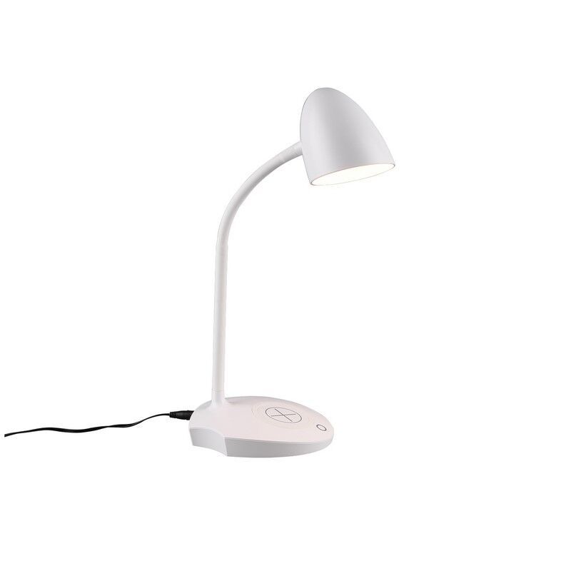 Weiße Schreibtischlampe Modern, Maribo, 4W, 3000K LED, mit Touch-Dimmer