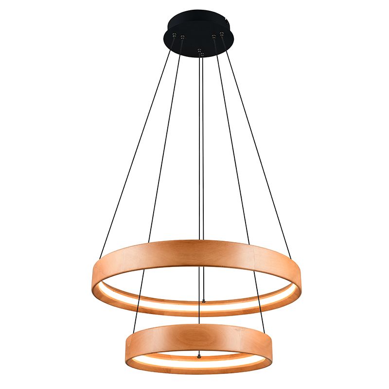 Holz Pendelleuchte Modern, Nassima, 37W, 3000K LED, 3-stufig dimmbar Holz Pendelleuchte Modern, Nassima, 37W, 3000K LED, 3-stufig dimmbar