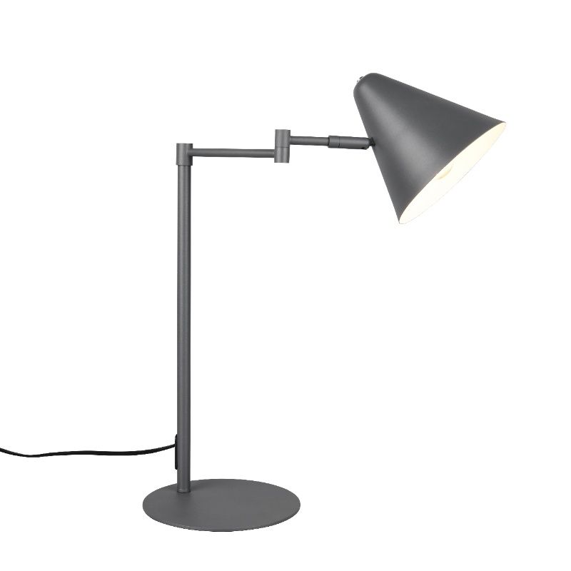 Anthrazit Schreibtischlampe Modern, Jille, mit Schalter