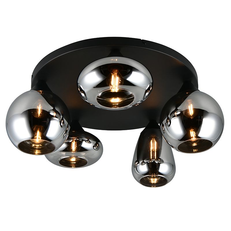 Schwarze Deckenleuchte Design, Ervin