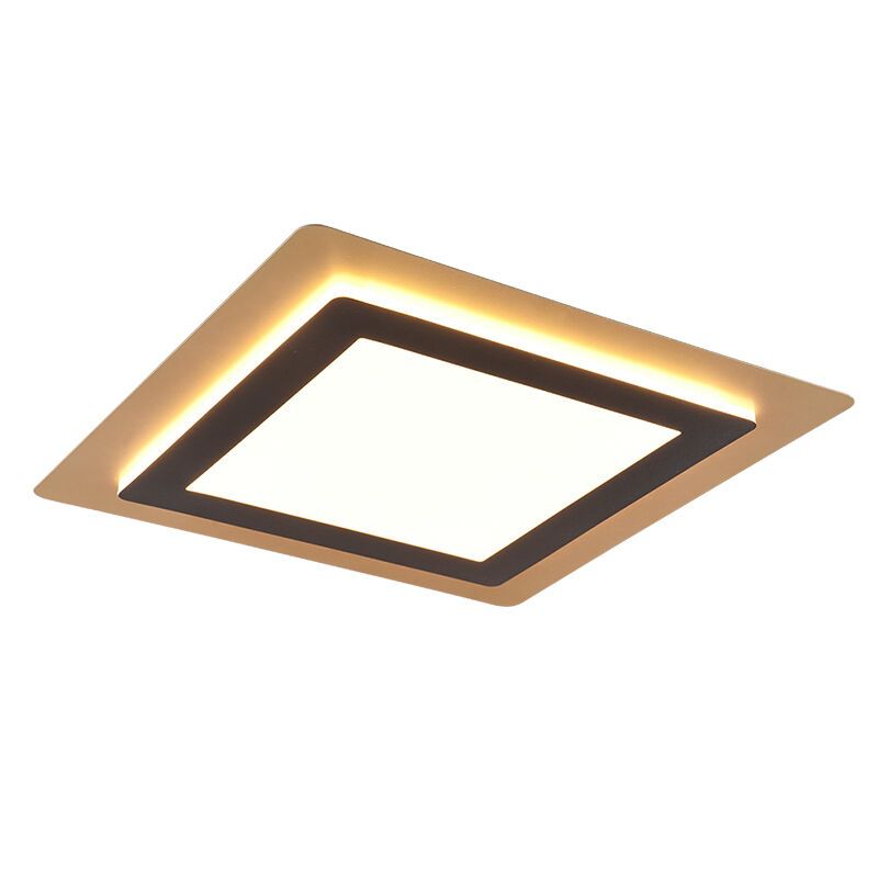 Goldene Deckenlampe Modern, Frans, 46W, warm- bis kaltweiß einstellbare LED, mit Fernbedienung