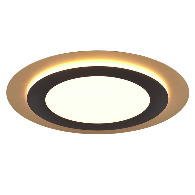 Schwarze Deckenlampe Modern, Frans, 42W, warm- bis kaltweiß einstellbare LED, mit Fernbedienung