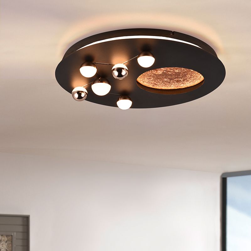 Schwarze Deckenlampe Modern, Gilberto, 42W, warm- bis kaltweiß einstellbare LED, 3-stufig dimmbar Schwarze Deckenlampe Modern, Gilberto, 42W, warm- bis kaltweiß einstellbare LED, 3-stufig dimmbar
