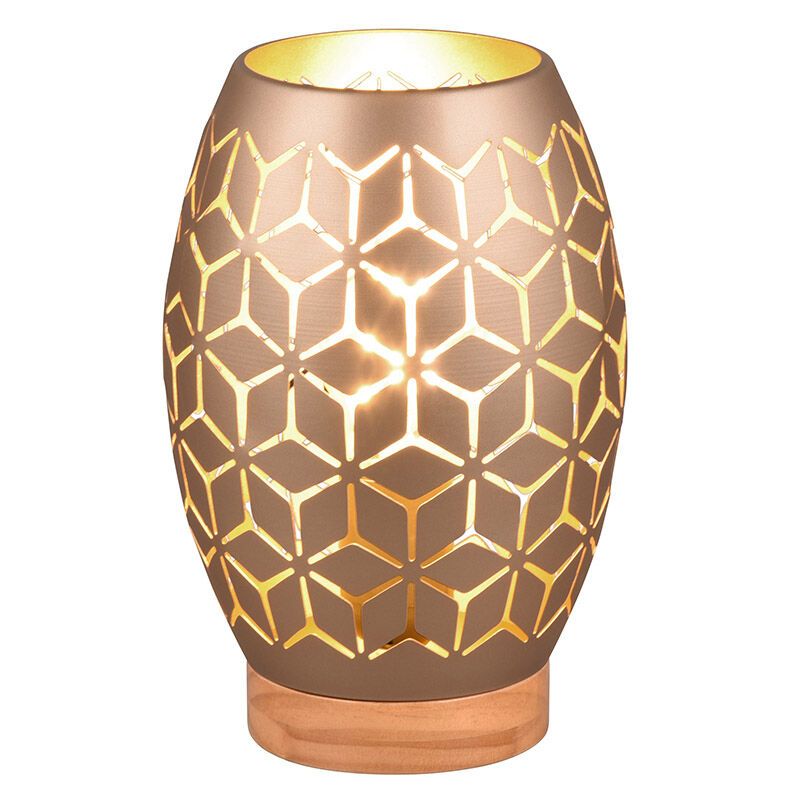 Taupe Tischleuchte Modern, Delana