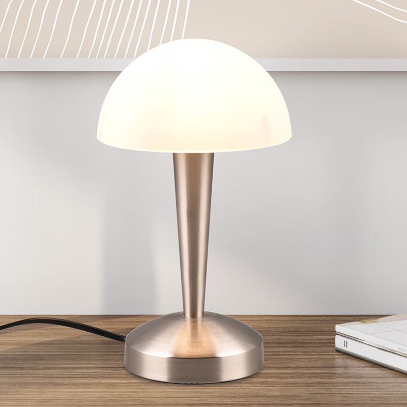Nickel Tischleuchte Modern, Delila, mit Touch-Dimmer