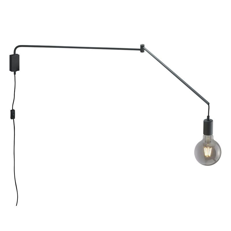 Schwarze Wandleuchte Modern, Filippus, mit Schalter