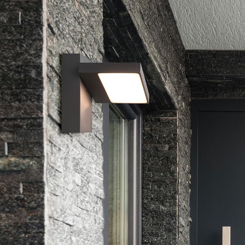 Anthrazit Außenleuchte Modern, Tabita, 8W, 3000K LED, IP54