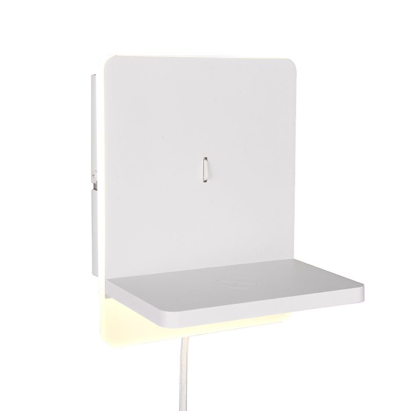 Weiße Wandleuchte Modern, Margje, 9W, 3000K LED, mit Schalter