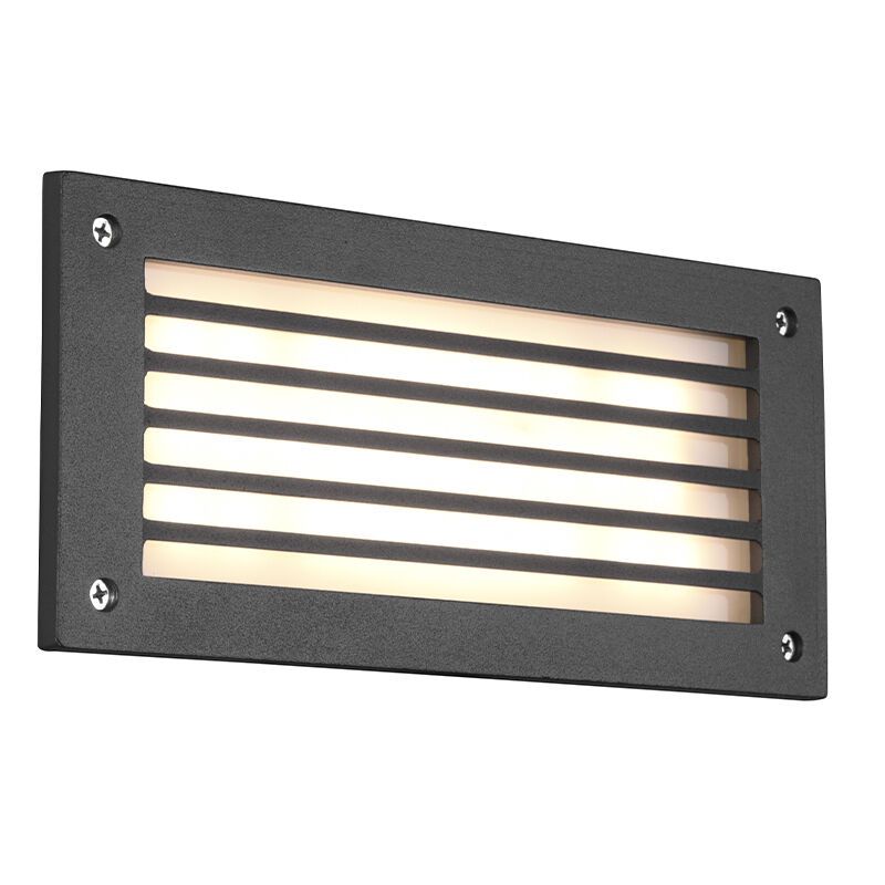 Anthrazit Wandeinbauleuchte Außen Modern, Teoman, 9W, 3000K LED, IP44