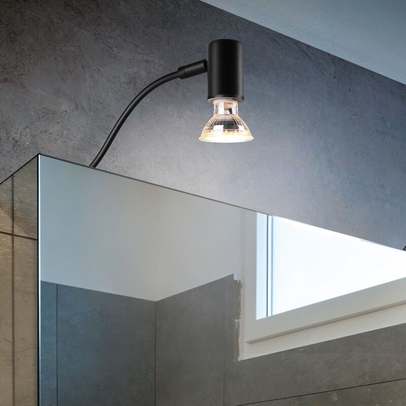 Schwarze Wandleuchte Badezimmer Modern, Martika, IP44