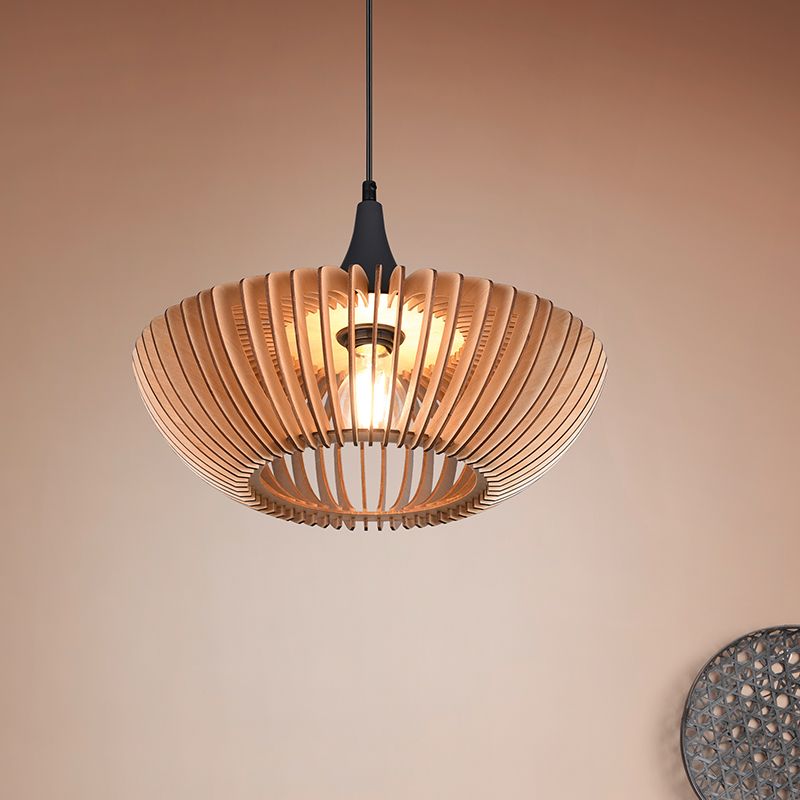 Holz Pendelleuchte Braun, Mirjan