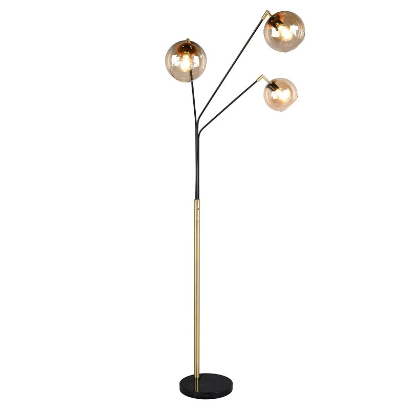 Goldene Stehlampe Design, Rahma, mit Schalter