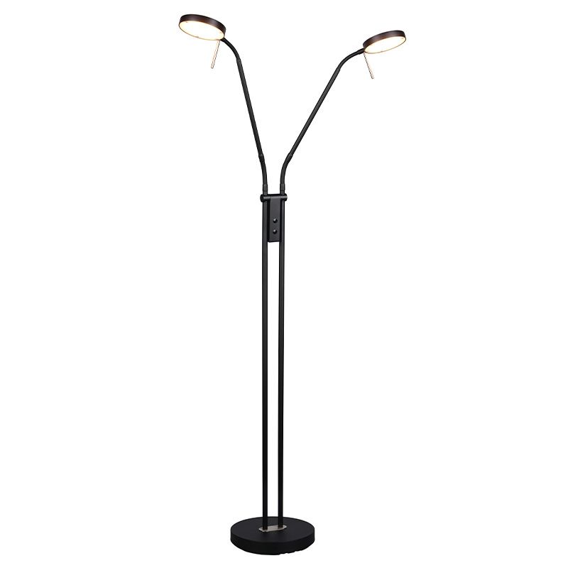 Schwarze Stehlampe Modern, Bilge, mit Touch-Dimmer Schwarze Stehlampe Modern, Bilge, mit Touch-Dimmer