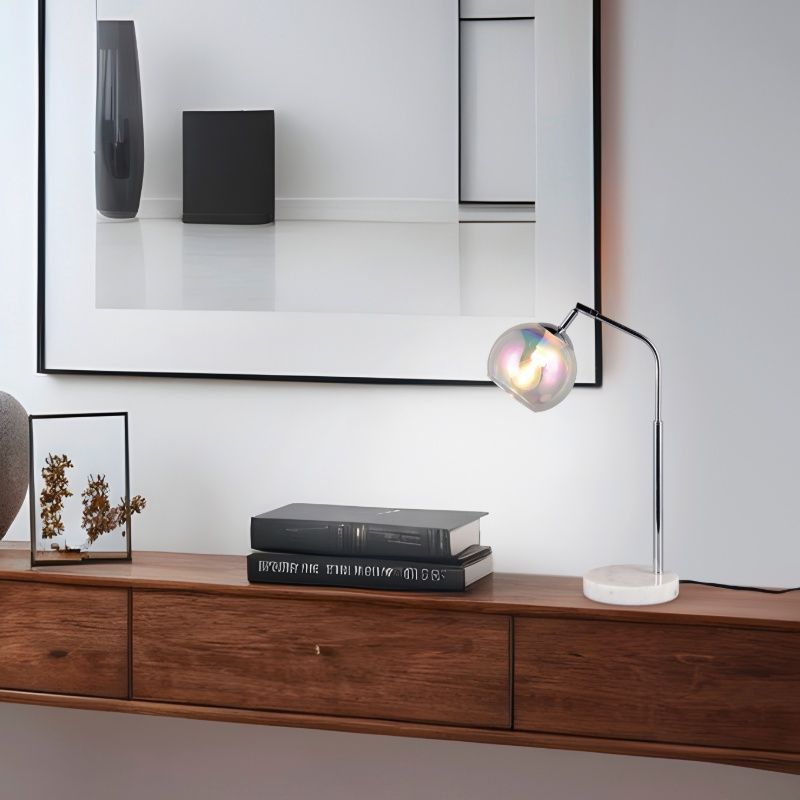 Chrom Tischleuchte Design, Rahma, mit Schalter