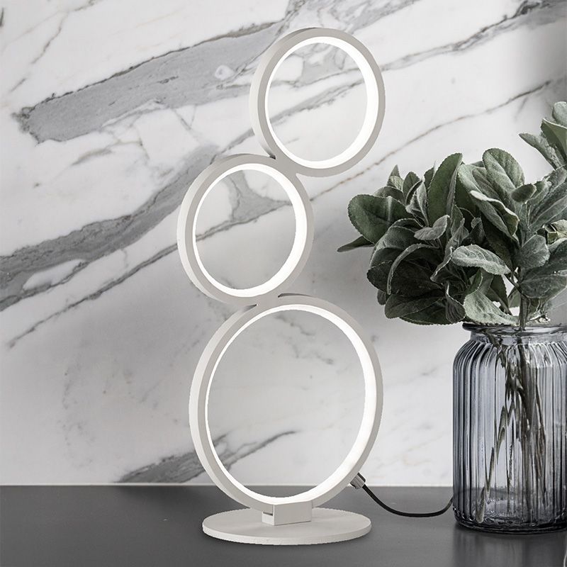 Weiße Tischleuchte Modern, Robon, 17W, 3000K LED, mit Schalter Weiße Tischleuchte Modern, Robon, 17W, 3000K LED, mit Schalter