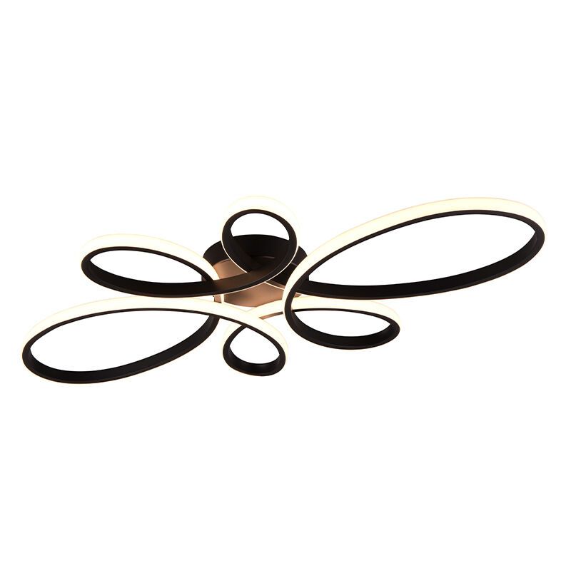 Schwarze Deckenleuchte Design, Vikash, 32W, 3000K LED, 3-stufig dimmbar