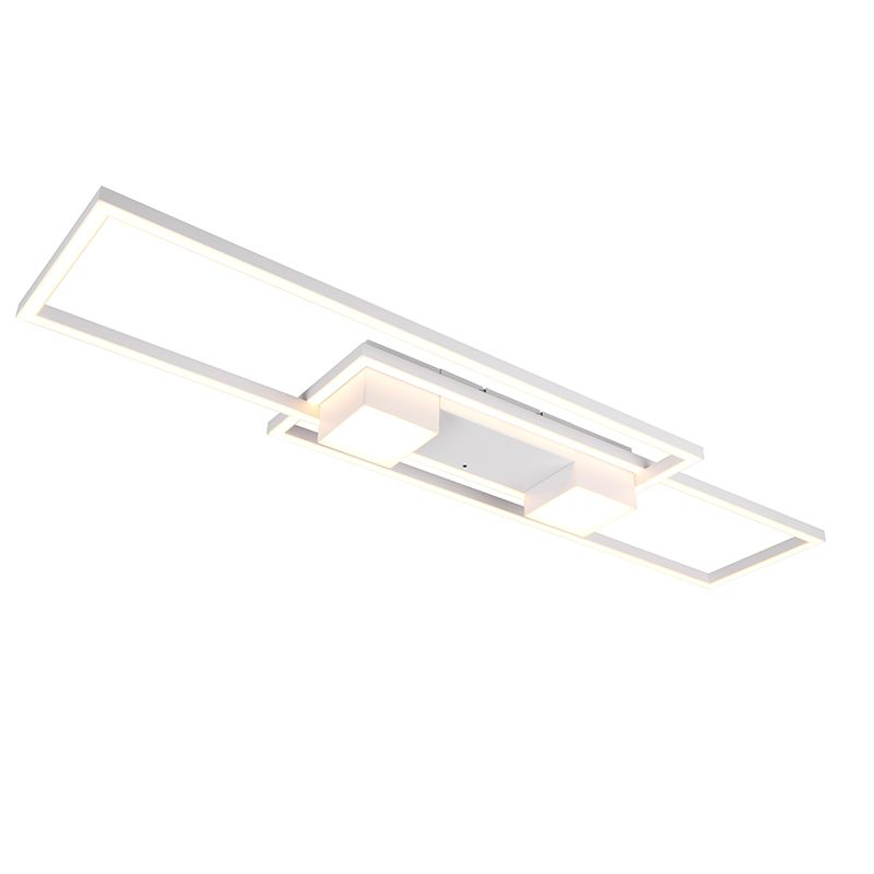 Weiße Deckenlampe Design, Sohaib, 37W, warm- bis kaltweiß einstellbare LED, 3-stufig dimmbar