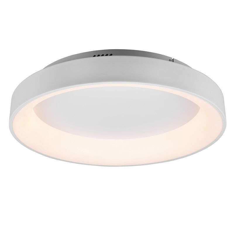 Weiße Deckenlampe Modern, Jered, 48W, warm- bis kaltweiß einstellbare LED, mit Fernbedienung