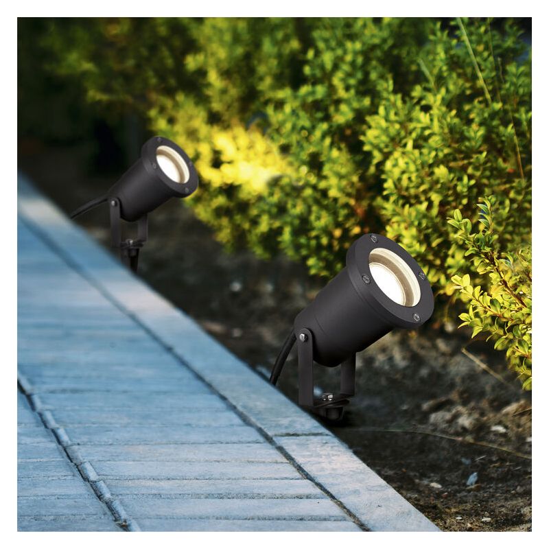 Anthrazit Außenstrahler Modern, Tau, IP65