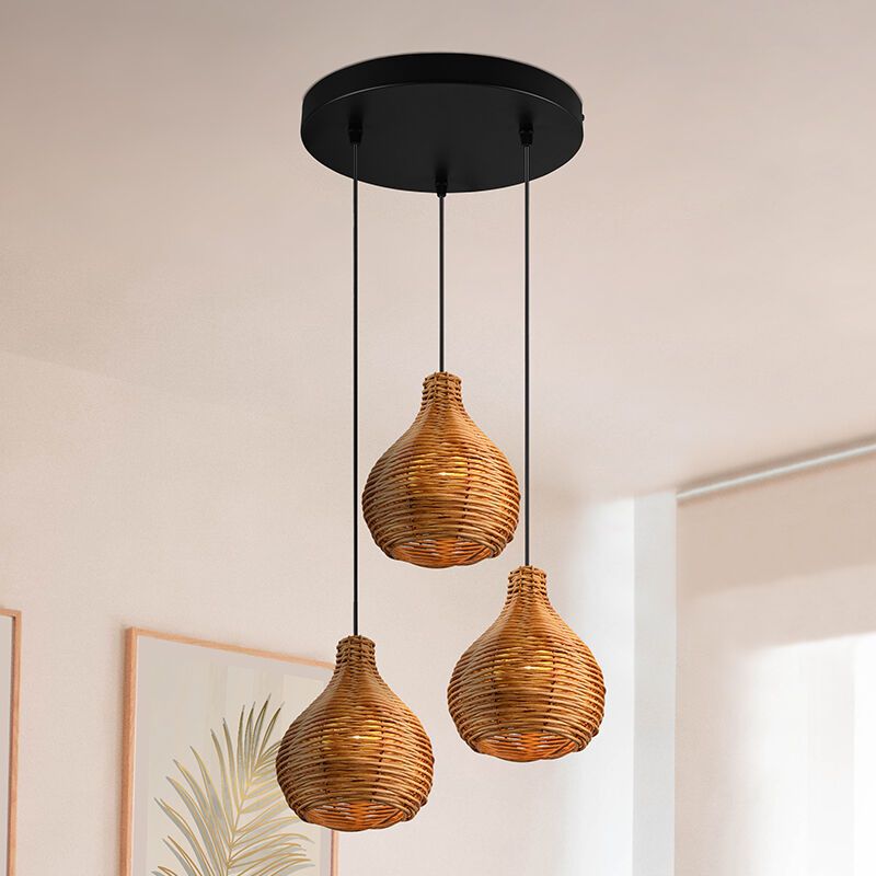 Rattan Pendelleuchte Braun, Annieke Rattan Pendelleuchte Braun, Annieke