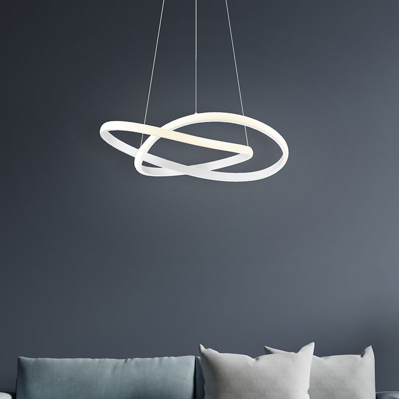 Weiße Pendelleuchte Modern, Aby, 27W, 4000K LED