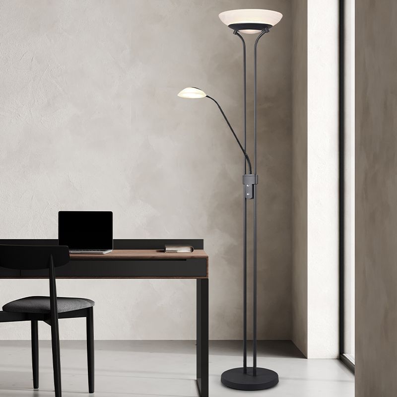Schwarze Leselampe Stehlampe Modern, Orson, 27W, 3000K LED, mit Touch-Dimmer Schwarze Leselampe Stehlampe Modern, Orson, 27W, 3000K LED, mit Touch-Dimmer