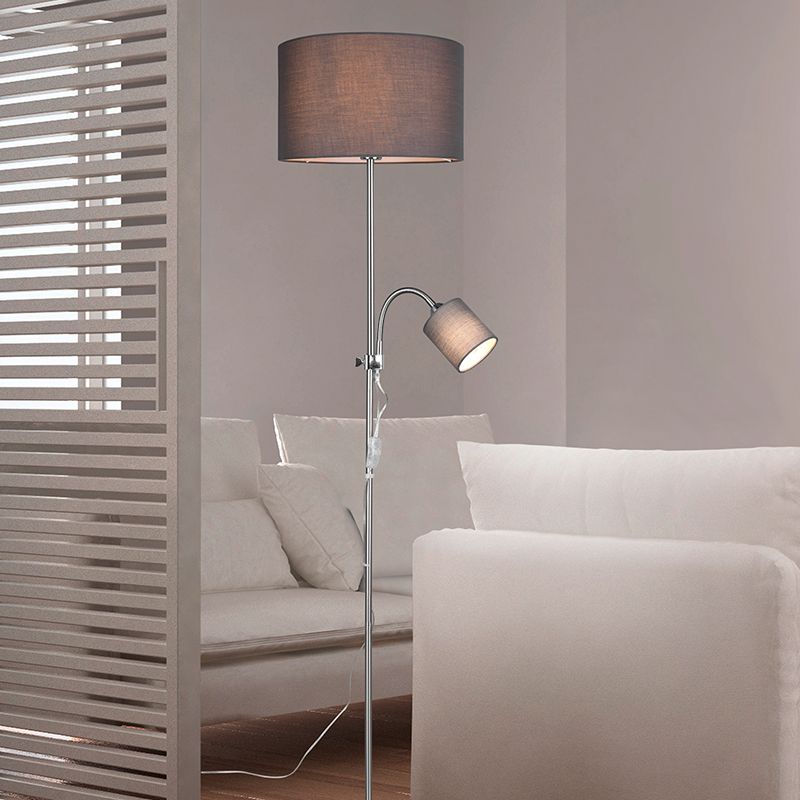 Nickel Leselampe Stehlampe Modern, Edina, mit Schalter